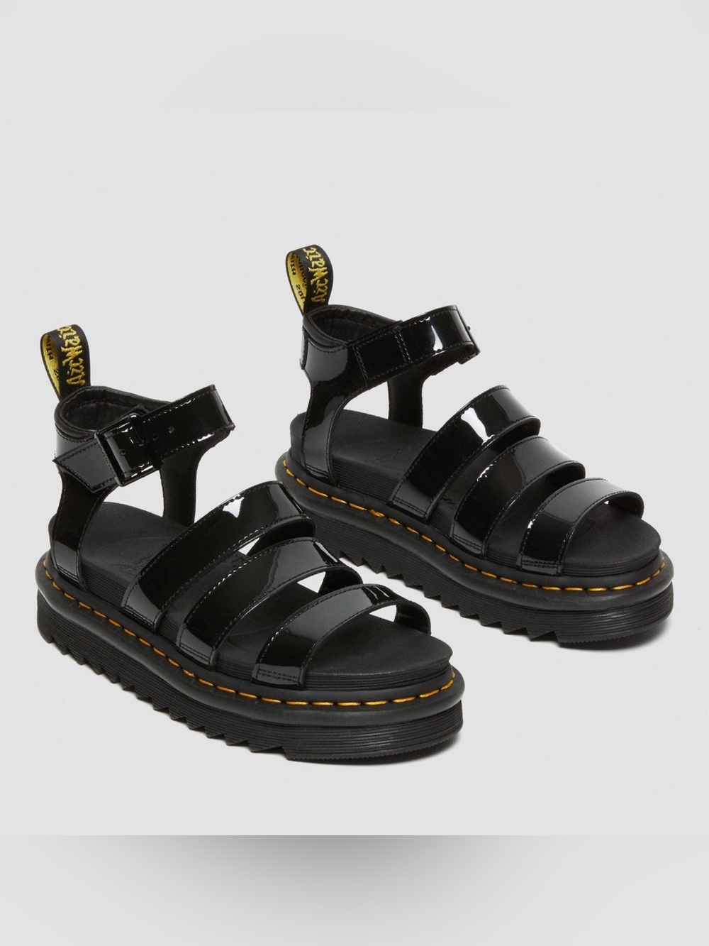 Dr. Martens Blaire Patent Leather Platform Sandals size 8 women’s
